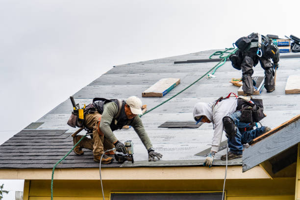 Professional Gutter Installation technician working in Fredericksburg, PA